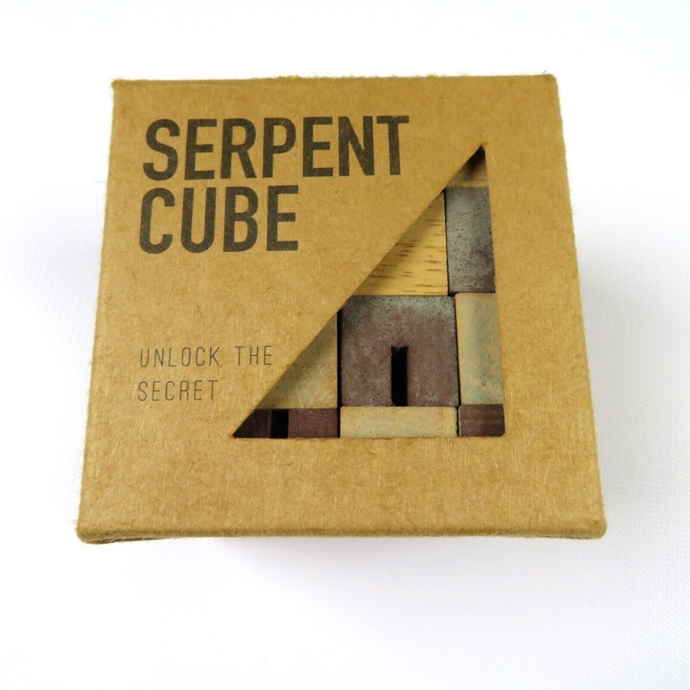SERPENT CUBE Wooden puzzle Brain Teaser Toy